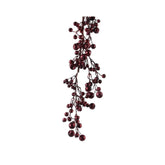 Decoris Garland with Glitter Berries 130cm - Maroon